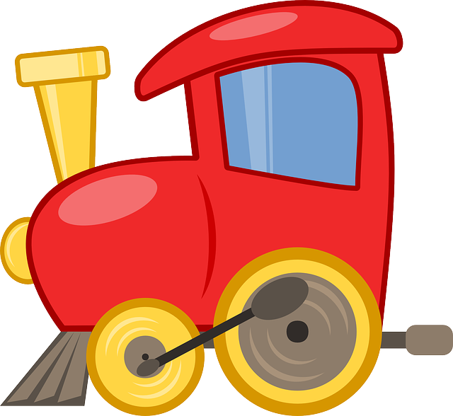 vlak, lokomotiva, hračka